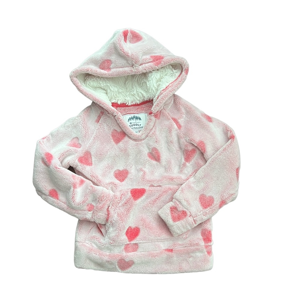 Girls hoodie Cuddly plush pullover hoodie Girls size 4 pullover hoodie  warm
